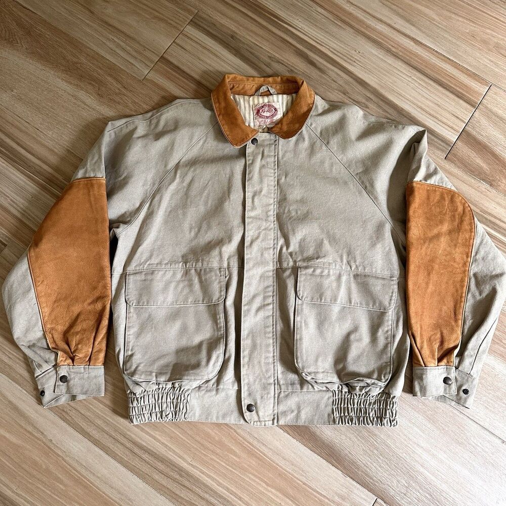 Vintage Australian Outback Collection Cowboy Hunting Chore Barn Bomber Jacket L